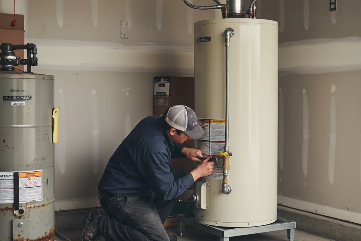Water heater and shutoff valve replacement in Spencer